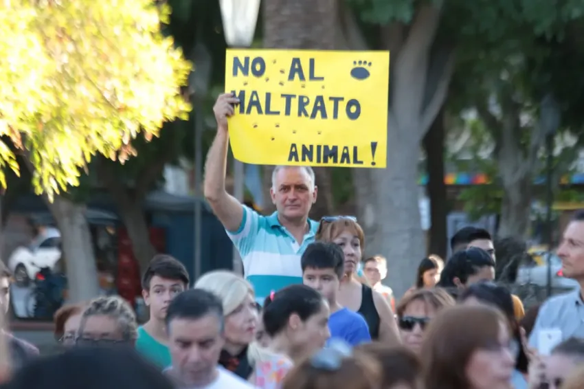 Sanjuaninos alzaron la voz contra el maltrato animal en la Plaza 25