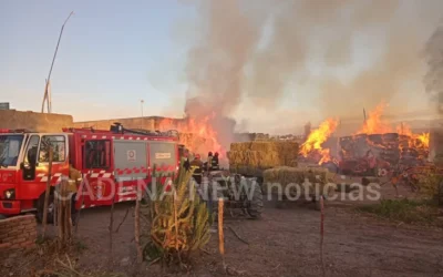 Un incendio en una finca de Angaco provocó importantes pérdidas materiales