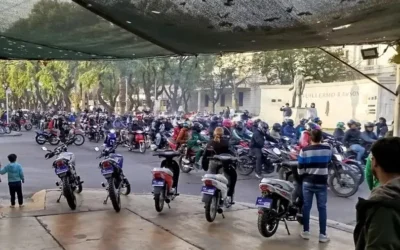 Decenas de motociclistas en caravana despidieron al joven que falleció corriendo picadas en Pocito