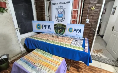Secuestraron drogas, dinero y celulares durante un allanamiento en una vivienda de Chimbas