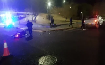 Un motociclista resultó herido tras chocar con una camioneta cuyo conductor dio positivo en alcoholemia