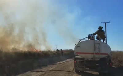 Contuvieron un incendio que afectó 80 hectáreas en Médano de Oro