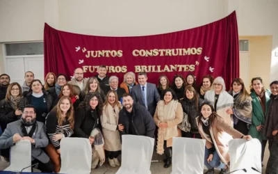 El gobernador Orrego inauguró el nuevo edificio de la Escuela Blas Parera en Rivadavia