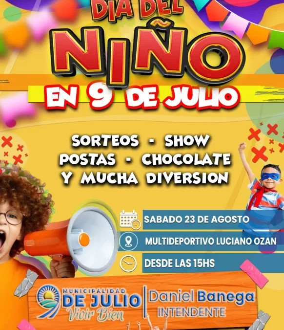 9 de Julio se prepara para festejar el Día del Niño