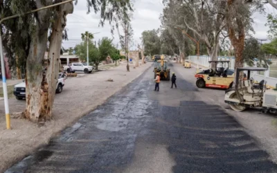 Comenzó la pavimentación de calle Lemos en Rawson: una obra clave para la conectividad del departamento