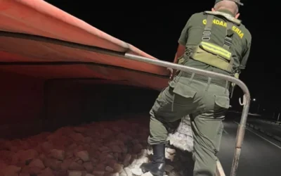 Gendarmería detectó irregularidades en un camión que transportaba 30 toneladas de cuarzo en la Ruta 141