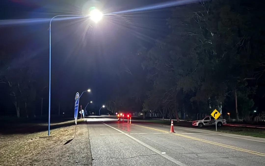 9 de Julio inauguró nueva iluminación LED en un tramo de la Ruta 20