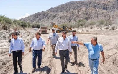 Orrego supervisó trabajos en zonas afectadas por las lluvias y avanzan las tareas para recuperar la transitabilidad