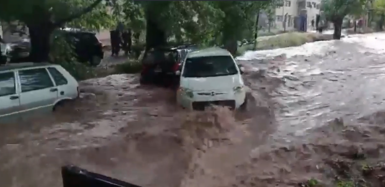 Un fuerte temporal de lluvia dejó graves destrozos y calles anegadas en Mendoza