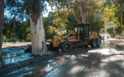Vialidad e Hidráulica trabajan en Zonda para mejorar las calles tras las crecientes