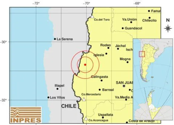 Un sismo de magnitud 4,7 se percibió en San Juan durante la tarde