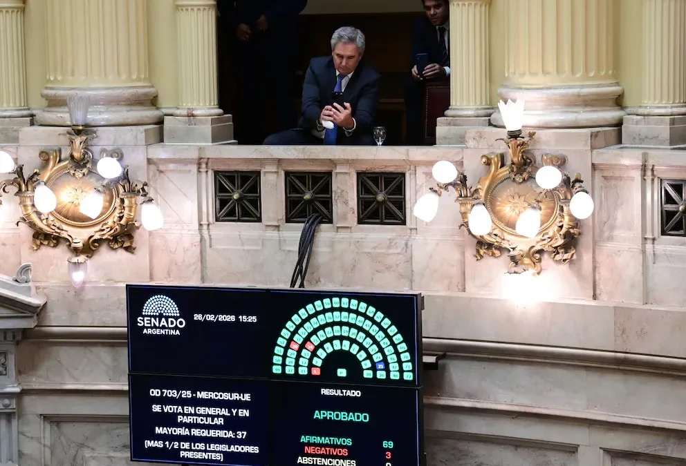 El Senado aprobó el acuerdo Unión Europea–Mercosur por amplia mayoría