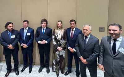Orrego participó en Nueva York de la apertura de Argentina Week junto a Milei