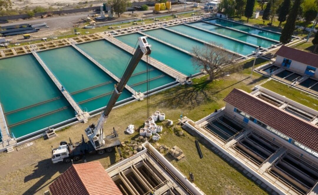Avanzan las mejoras en la planta potabilizadora de Marquesado, clave para el sistema de agua del Gran San Juan