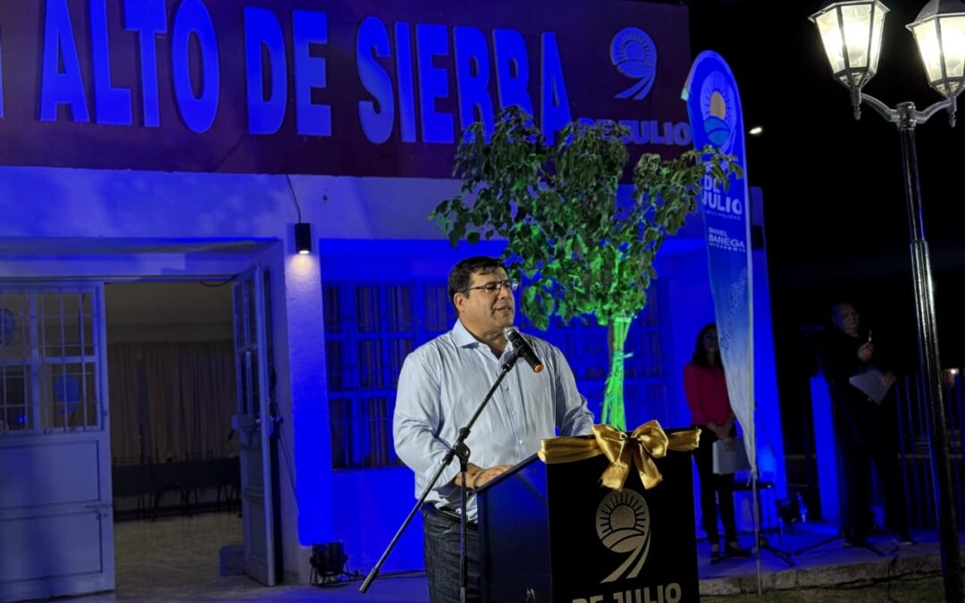 9 de Julio inauguró nueva iluminación LED en Alto de Sierra y avanza con el recambio en todo el departamento