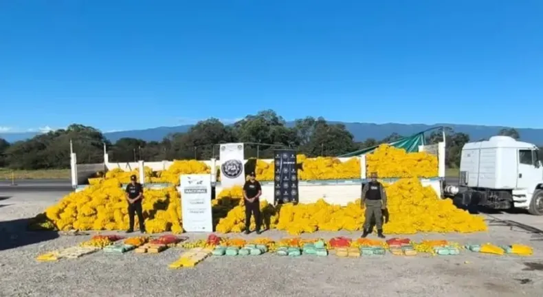 Incautaron más de 150 kilos de droga en un camión que debía pasar por San Juan: estaba escondida entre limones