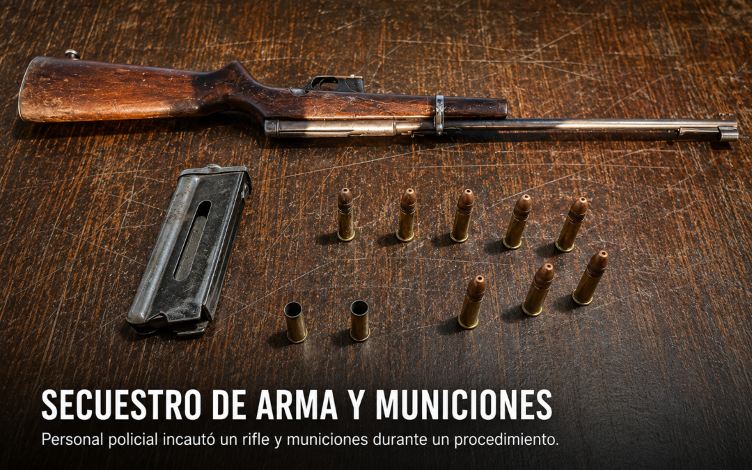 Detuvieron en Ullum a un hombre que transportaba un rifle sin documentación
