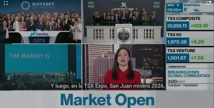 San Juan participó de la apertura de la Bolsa de Toronto en el marco de la Expo Minera 2026