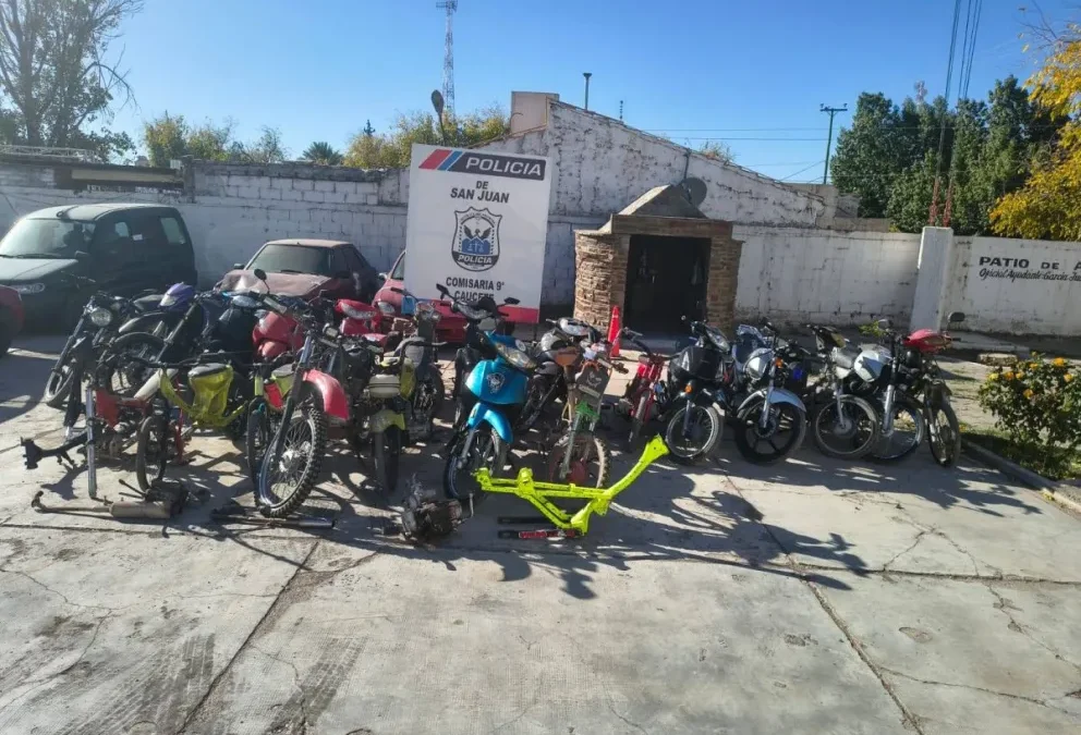 Desbarataron talleres clandestinos y secuestraron 20 motos en Caucete por una causa de picadas ilegales