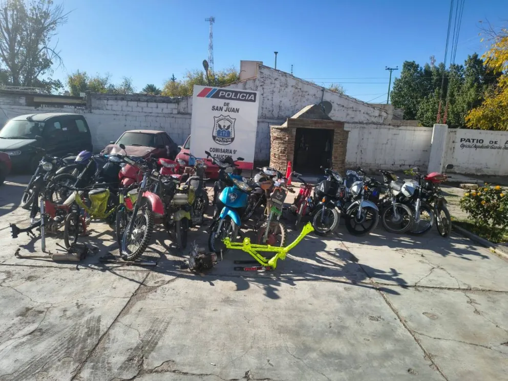 Desbarataron talleres clandestinos y secuestraron 20 motos en Caucete por una causa de picadas ilegales