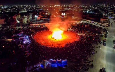Cientos de sanjuaninos participaron de la tradicional Fogata de San Juan Bautista