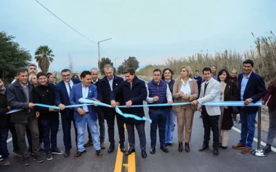 Orrego inauguró la repavimentación de calle Divisoria y anunció nuevas obras viales en Angaco