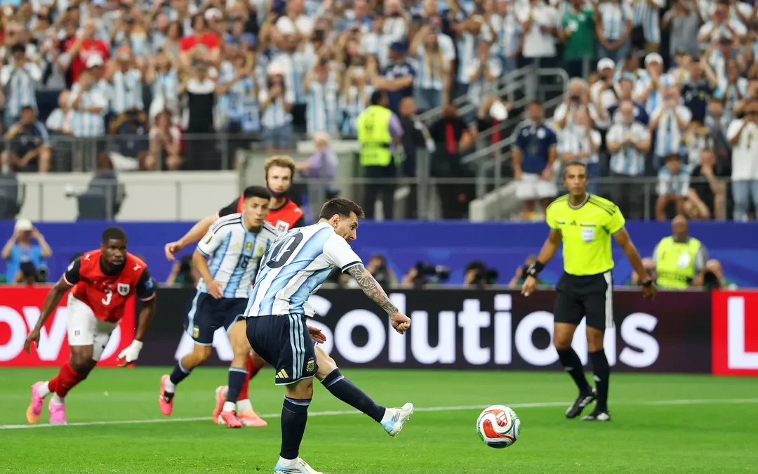Con Messi haciendo historia y batiendo récords, Argentina derrotó por 2 a 0 a Austria