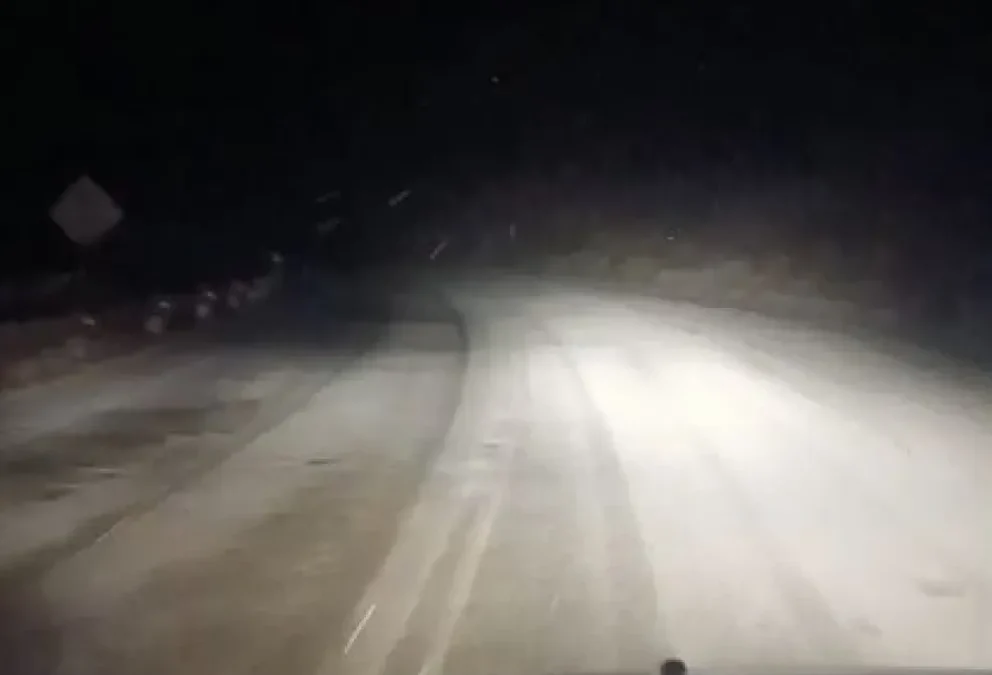 Cerraron preventivamente un tramo de la Ruta 436 por presencia de hielo
