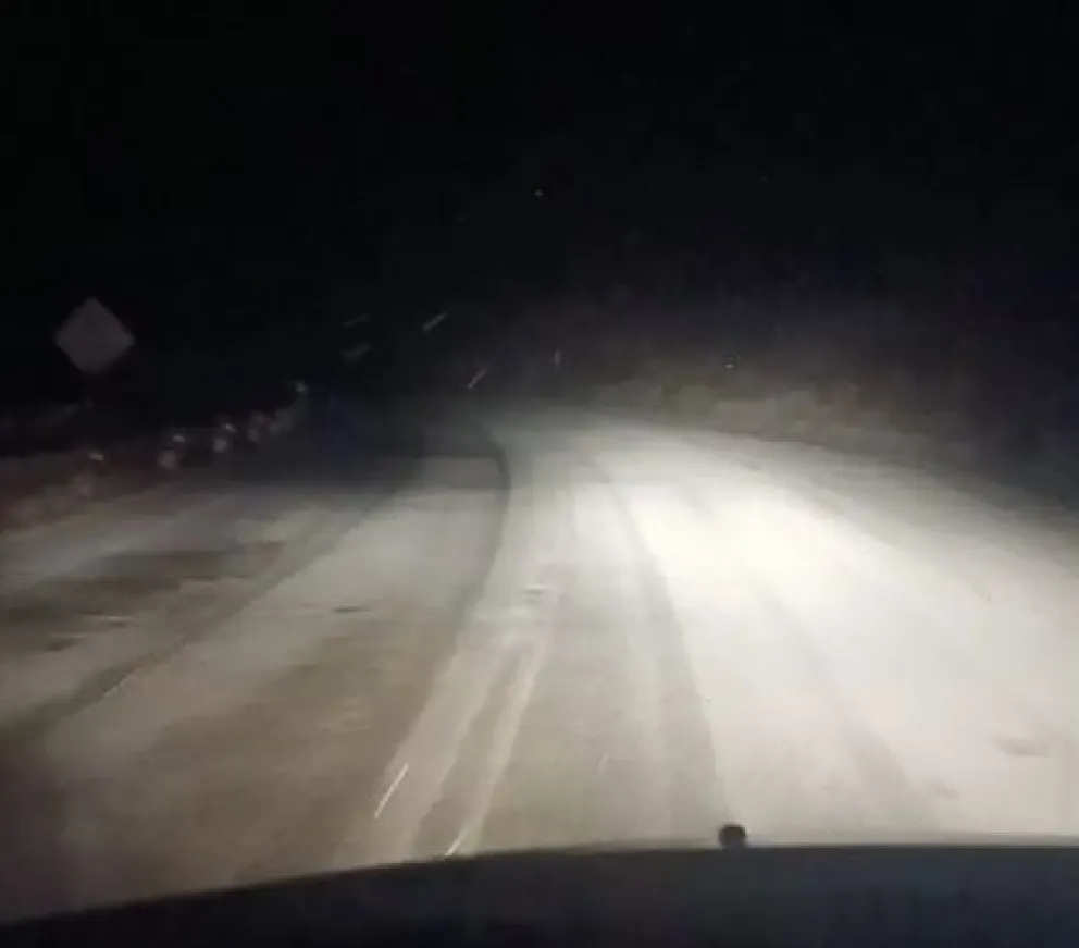 Cerraron preventivamente un tramo de la Ruta 436 por presencia de hielo