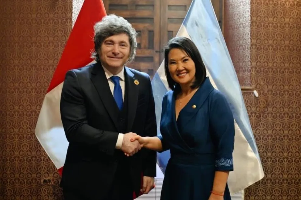 Milei se reunió con Keiko Fujimori en su asunción como presidenta de Perú: hablaron de vínculos económicos y seguridad