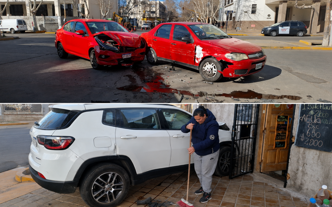 Mañana accidentada en Capital: dos choques generaron preocupación y asistencia a los ocupantes