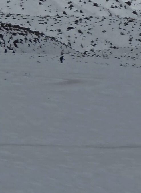 Manantiales amaneció completamente nevado y volvió a mostrar su postal más invernal