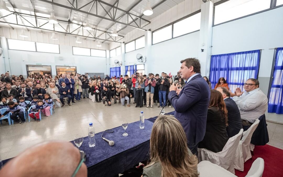 Orrego inauguró la ampliación de la Escuela República del Paraguay en Difunta Correa